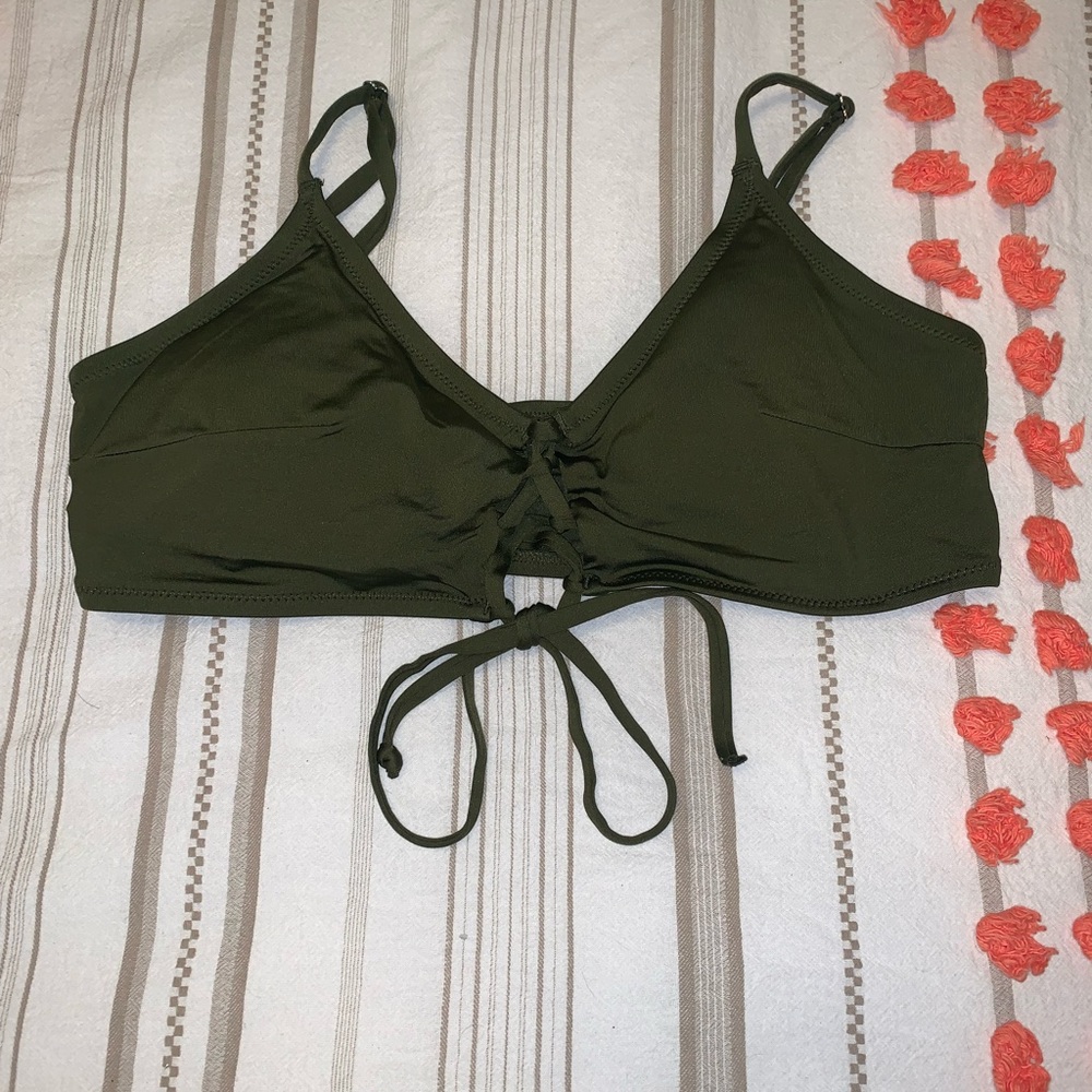 H&M green swim top